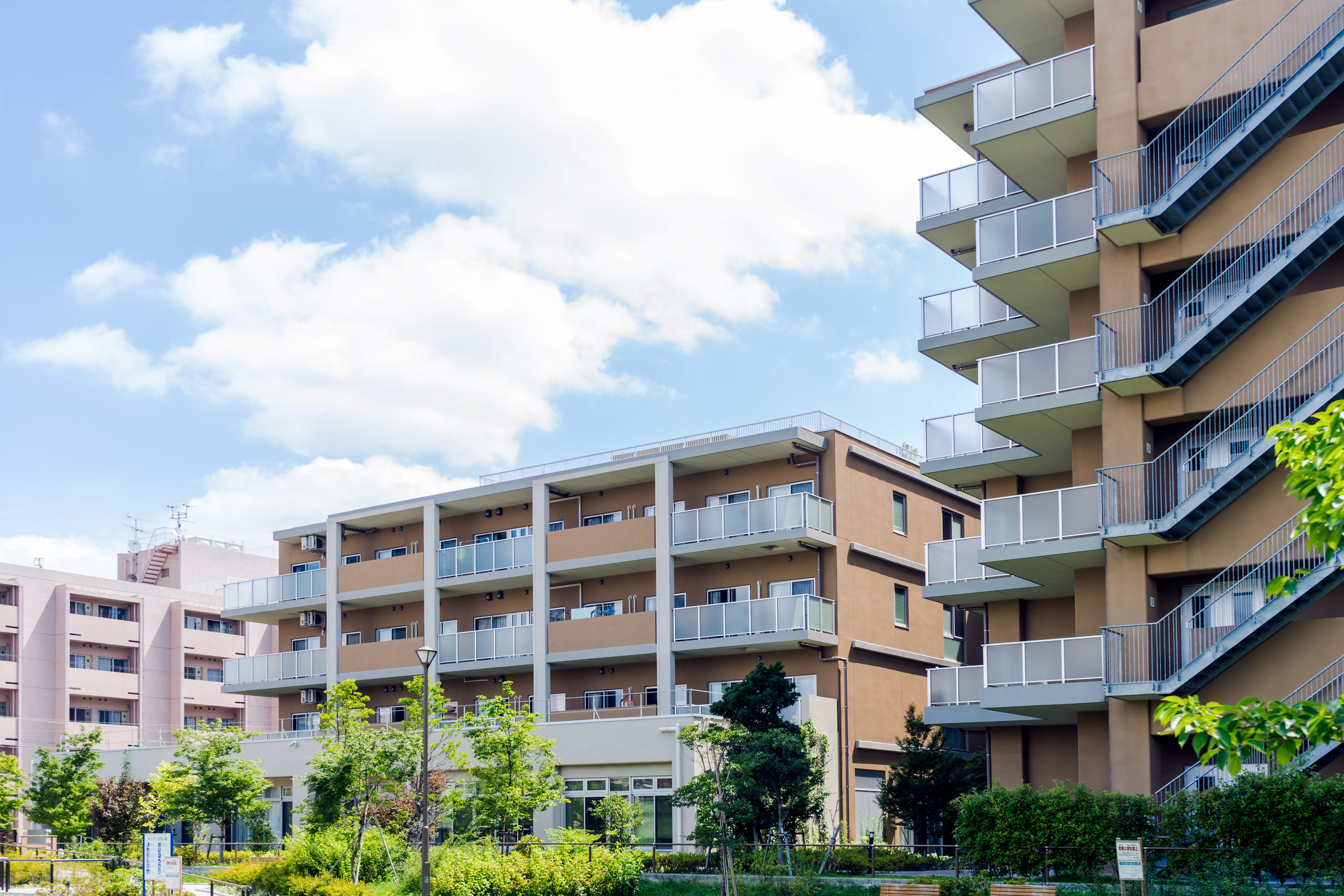 Apartment building in Japan